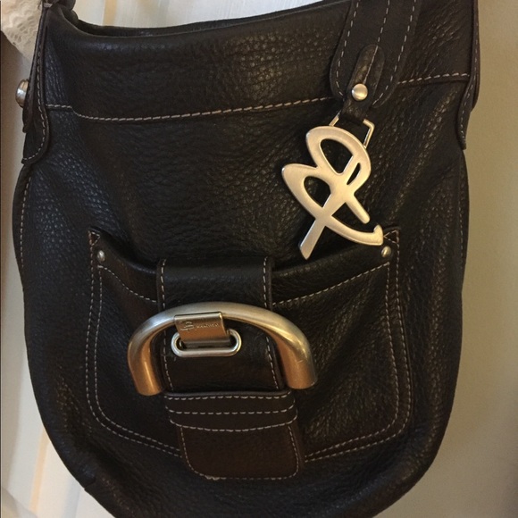 B. MAKOWSKY SOFT BLACK LEATHER CROSSBODY - Picture 1 of 4