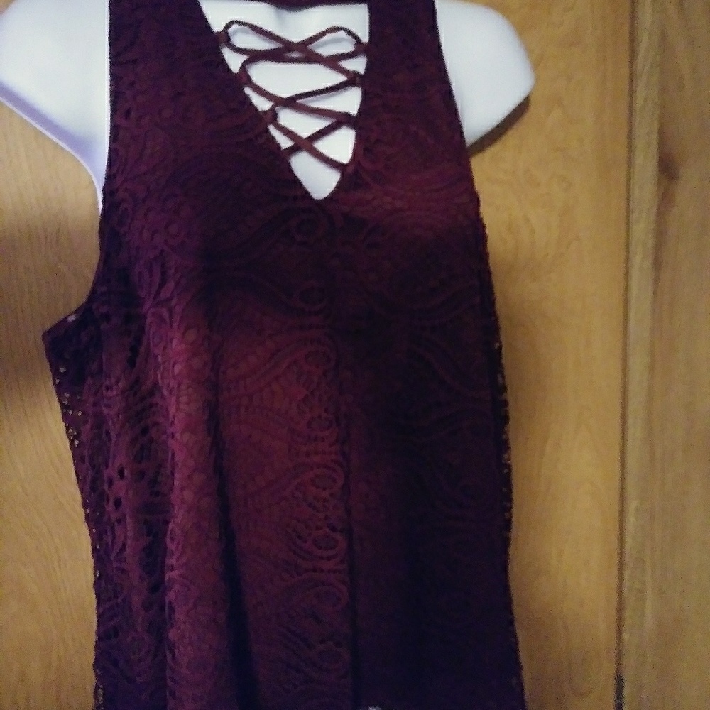 Burgundy Dress Blouse