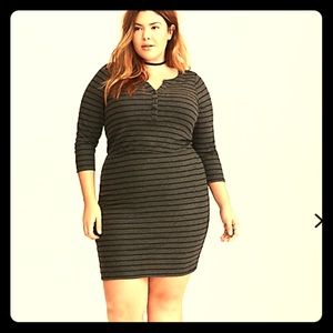Henley Ribbed Dress