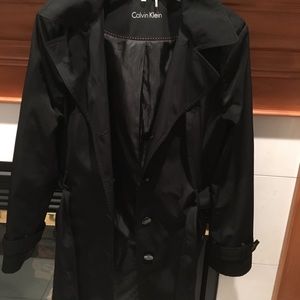 Calvin Klein black trench coat