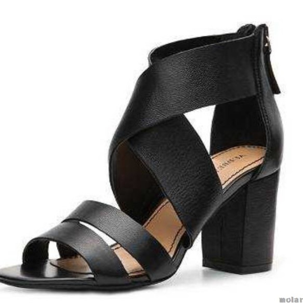 Strapped Block Sandals