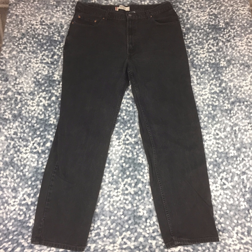 Levi's Relaxed Fit 550 40x34 Black Jeans 173Y3