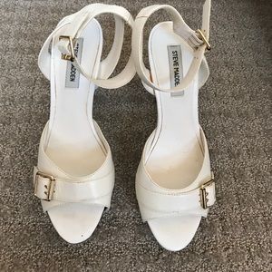 Steve Madden white heels