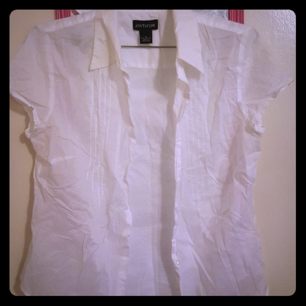 Short sleeve button up blouse