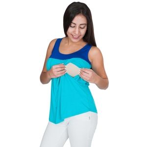 HUGE STORE CLOSING SALE! NEW Color Block Nursing Tank Top for Breastfeeding NWT