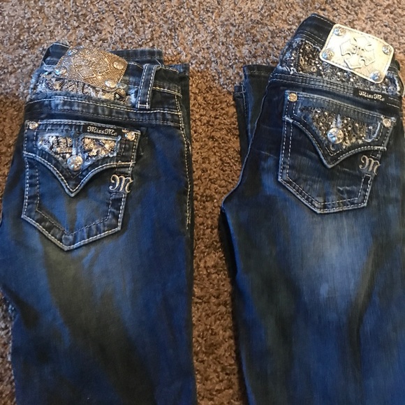 2 pair kids miss me size 10 skinny jeans - Picture 1 of 1