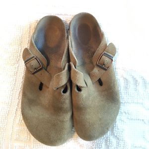Tan Leather Mule Birkenstocks, Size 37