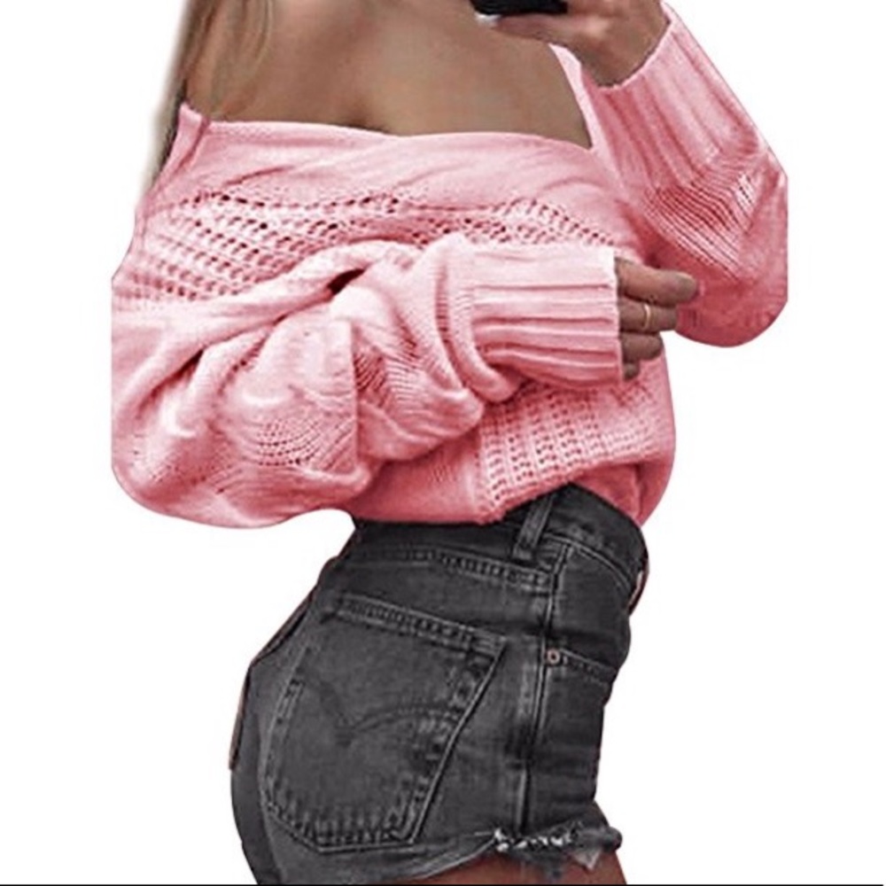 ❣️Final❣️Oversized Pink CableKnit Sweater - Picture 2 of 3