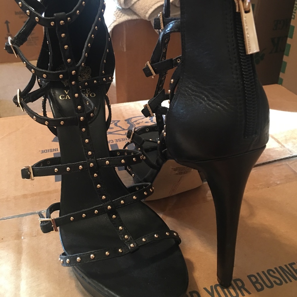 Vince Camuto Gold studs Heels