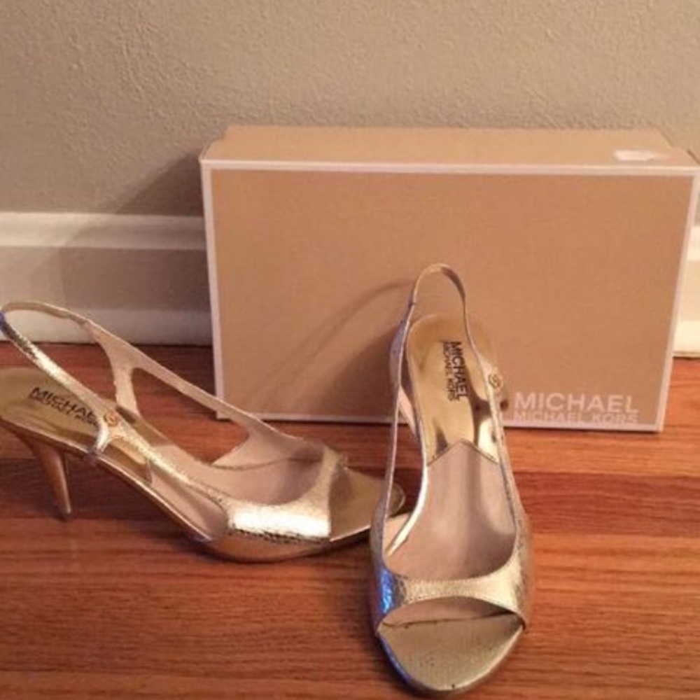 Michael Kors Gold strappy heels