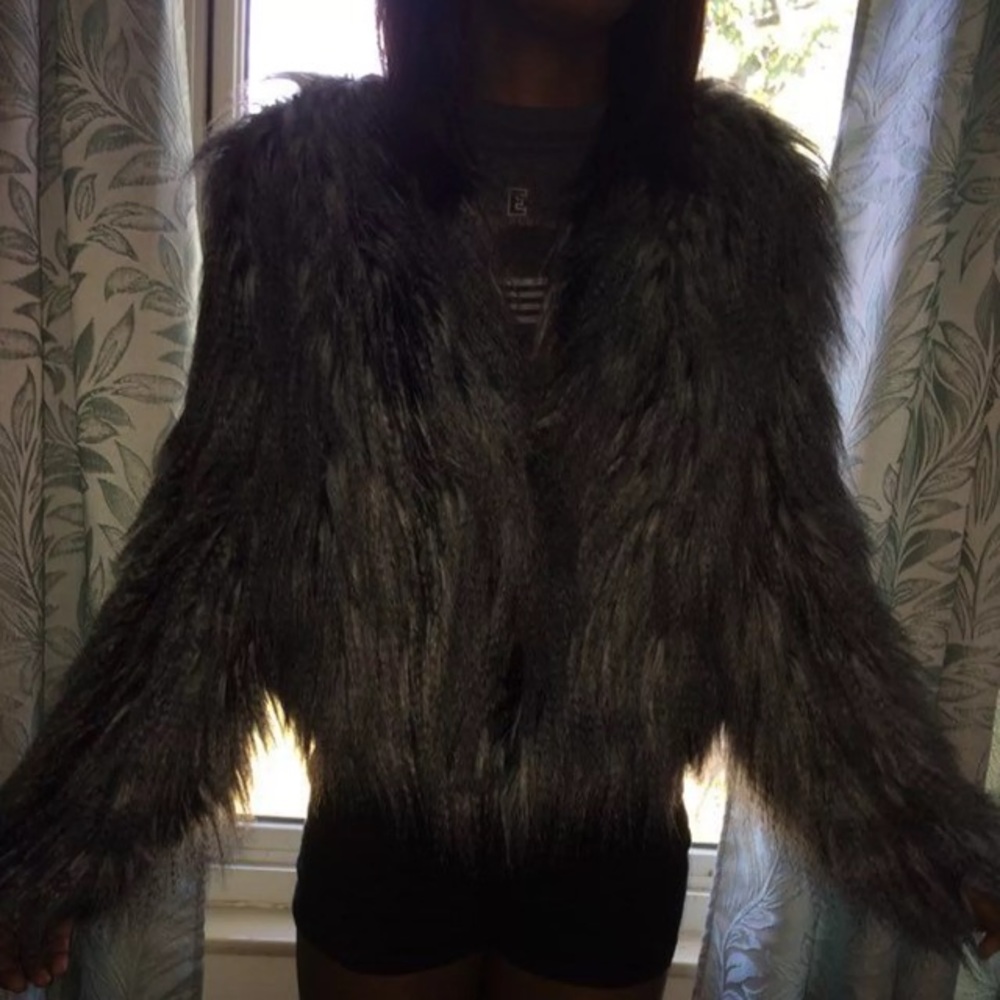 Faux fur jacket