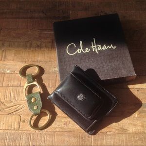 ✨NEW✨ Mens Cole Haan $clip/card case & key chain