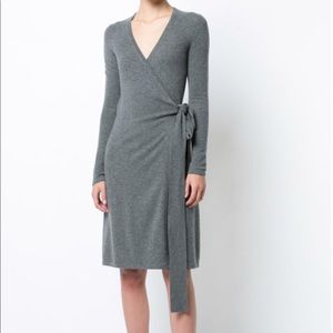 DVF cashmere Linda knit wrap dress