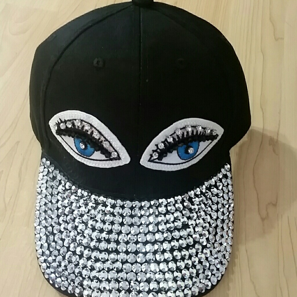 Blue eyed beauty jeweled cap