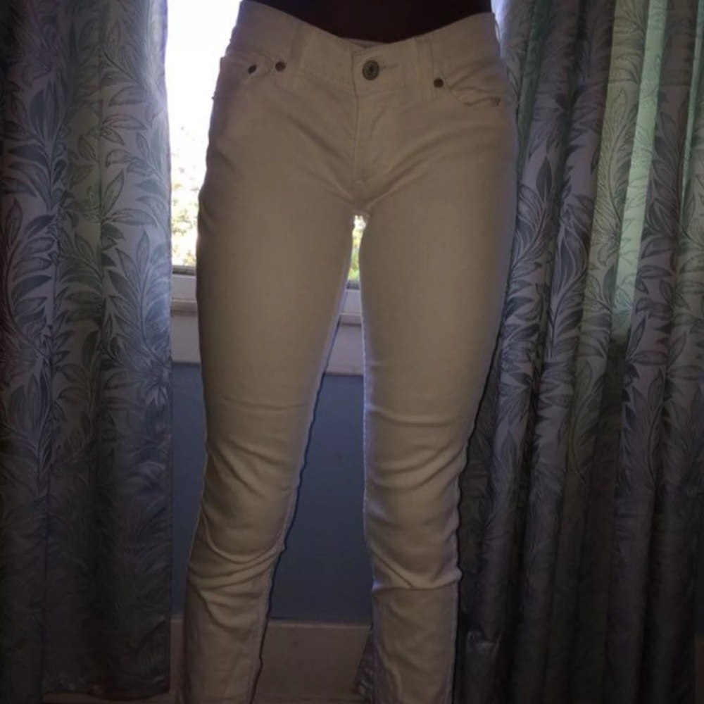 White Levi denim jeans