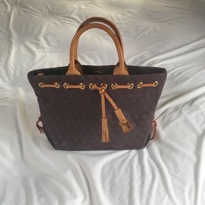 Dooney & Bourke small vintage tulip tassel tote.