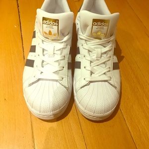 Superstar Discontinued Adidas Grey stripe sneaker