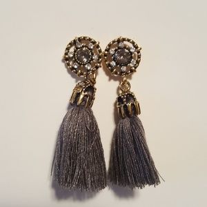 Tassle Earrings with gemstone accents