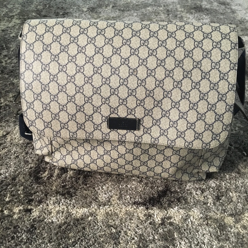 Gucci baby diaper bag (navy blue)!