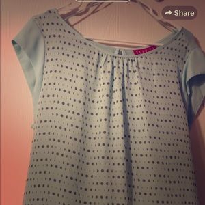Cute teal polka dots blouse