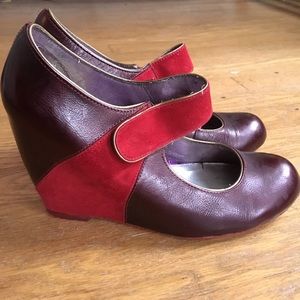 Poetic License maroon platforms