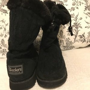 Skechers cable knit boots