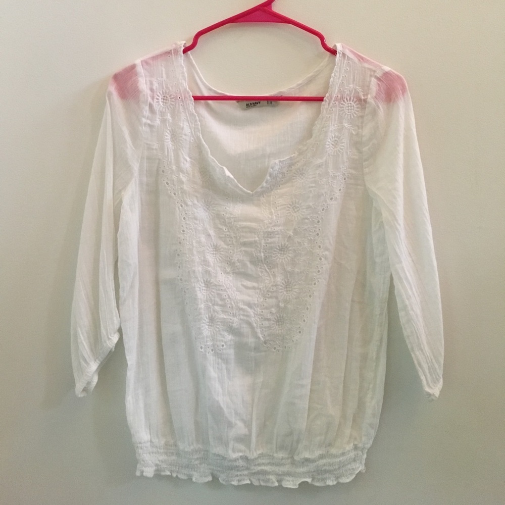White sheer top