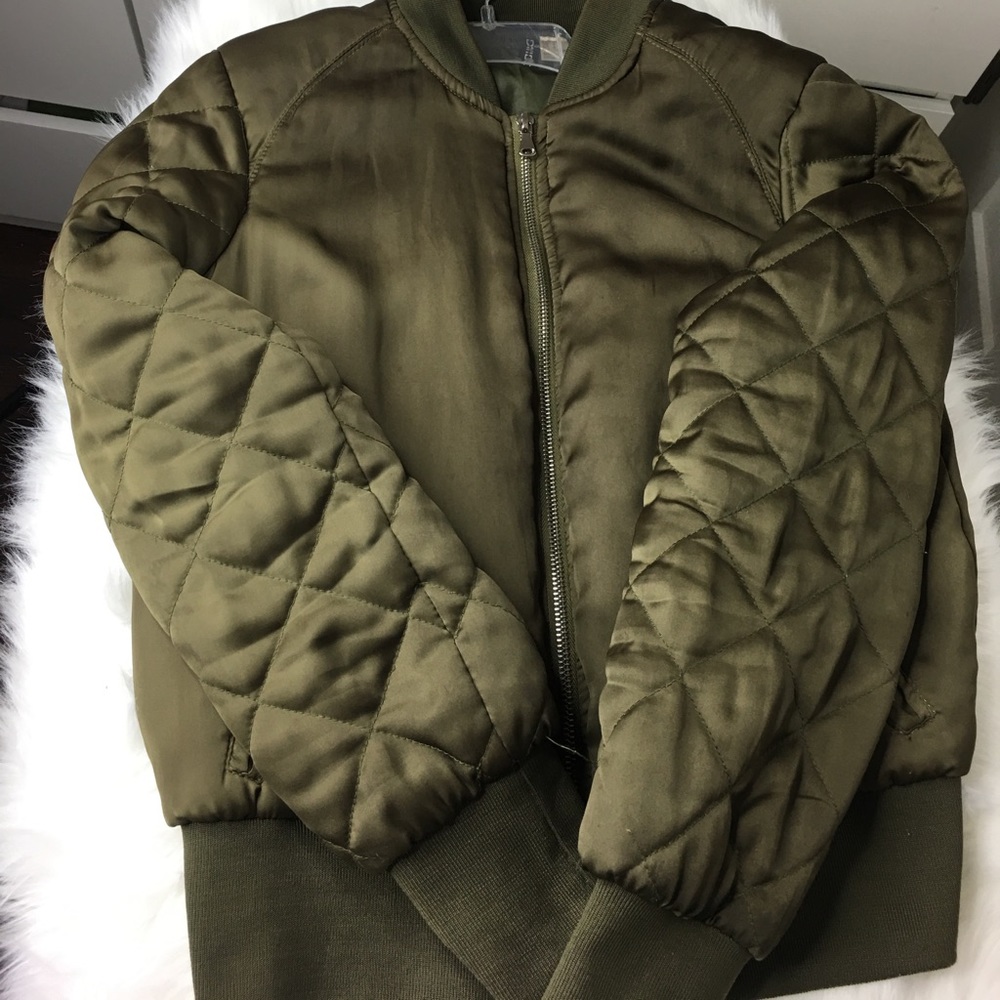 Green bomber jacket
