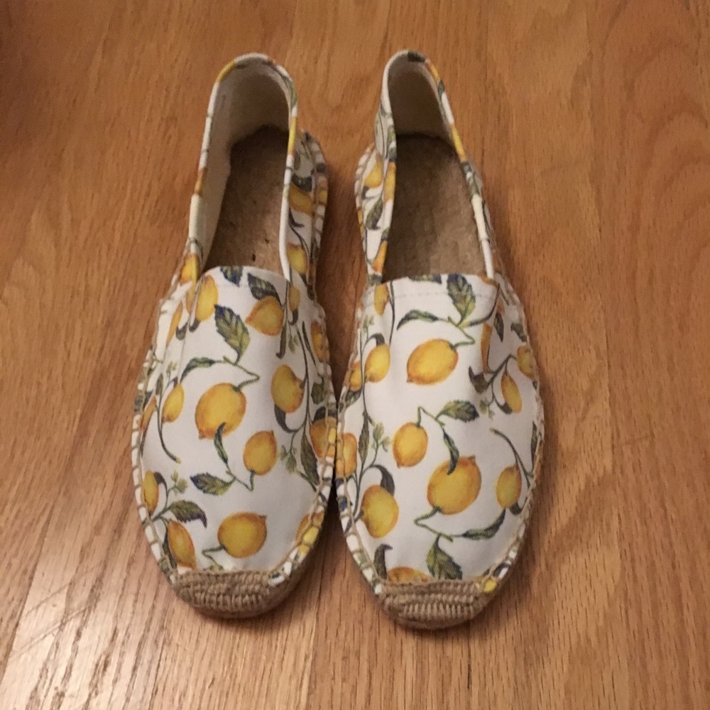 Soludos Lemon Print Slip On Espadrille