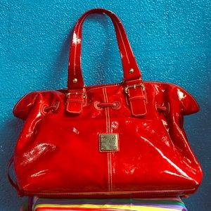 DOONEY BOURKE Large Red PATENT LEATHER Purse