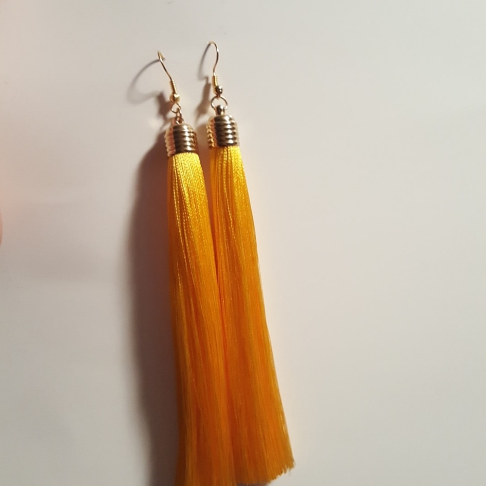 Yellow/Mustard Tassle Earrings