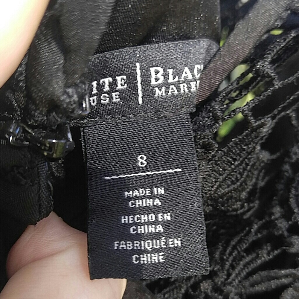 Black lace white house black market dress sz8 - Picture 3 of 3
