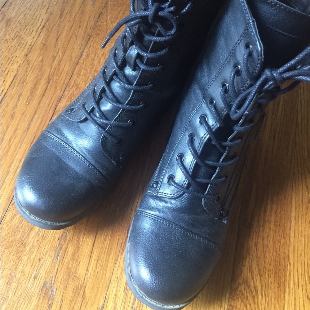 G by Guess black Moto boots