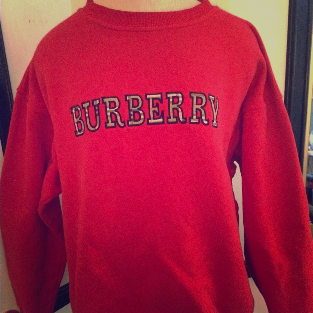 Red authentic Burberry sweatshirt