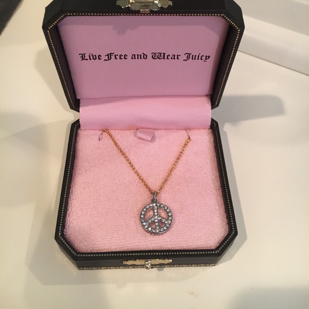 Juicy Couture Peace sign necklace brand new