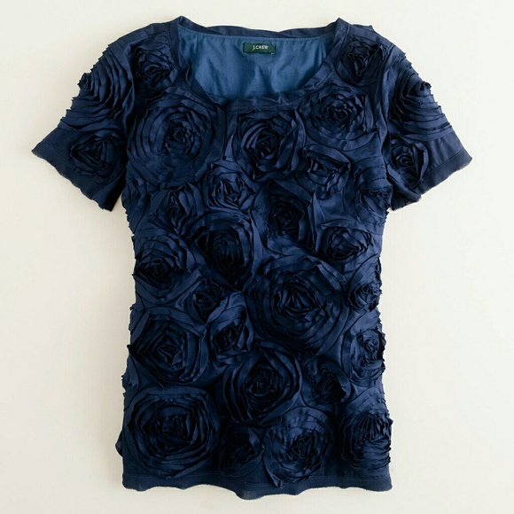 J. Crew Collection Gorgeous Rosette Blouse - Picture 3 of 6