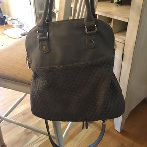 Olive green deux lux fold over bag