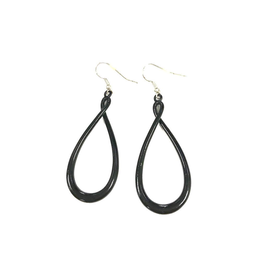 Loft black metal earrings