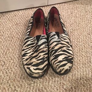 Zebra print BOBS by Sketchers