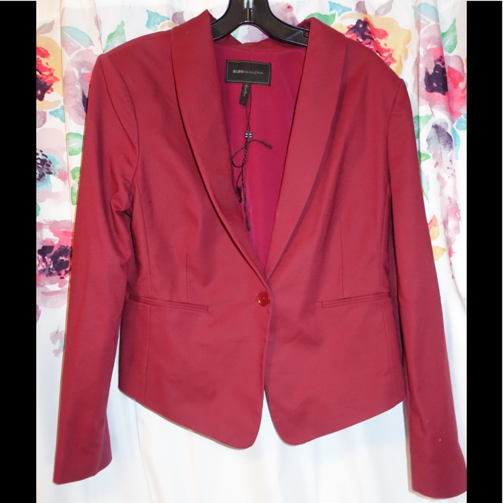 Used Once - BCBG Blazer / Jacket - Wine - Large