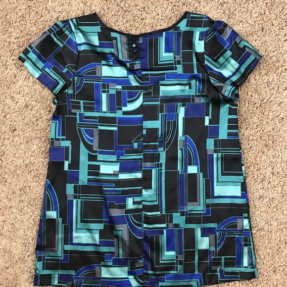 Apt. 9 Square Neck Faux Silk Short Sleeve Top - Picture 6 of 9