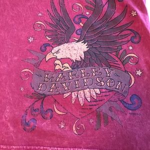 Harley Davidson red tie dyed T-shirt