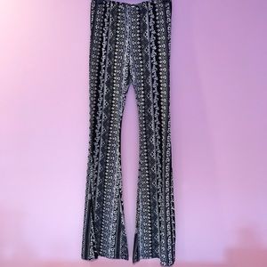 Bell bottom printed pants