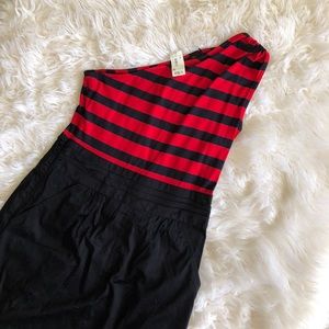 Limited // nautical one shoulder dress