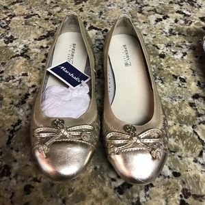 Gold Sperry Flats
