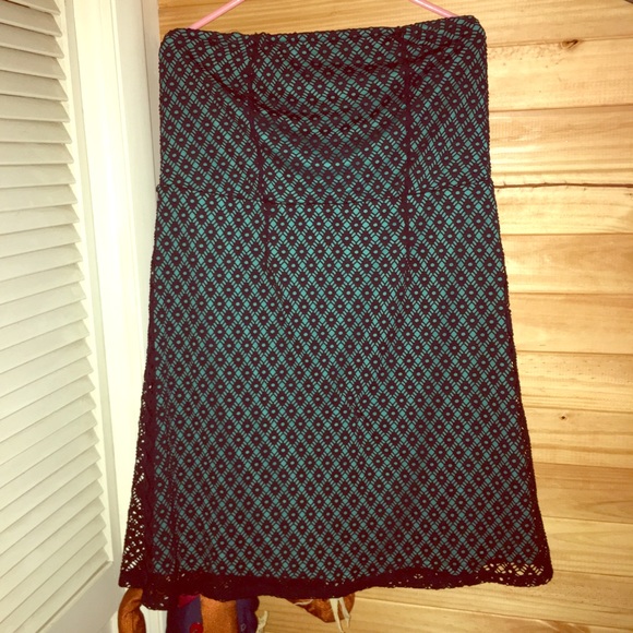 Sz 16 Strapless Lane Bryant Dress, EUC - Picture 1 of 5