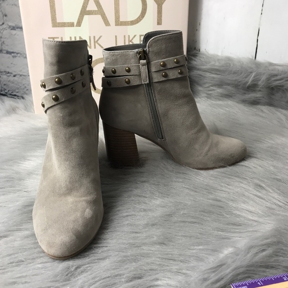 Bp Kolo Flared Gray Stud Booties - Picture 2 of 8