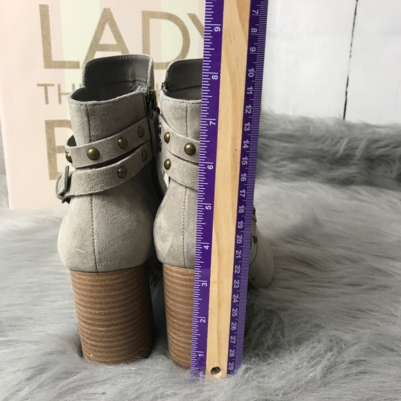 Bp Kolo Flared Gray Stud Booties - Picture 4 of 8