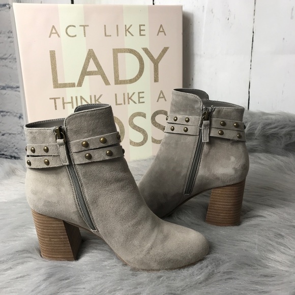 Bp Kolo Flared Gray Stud Booties - Picture 5 of 8