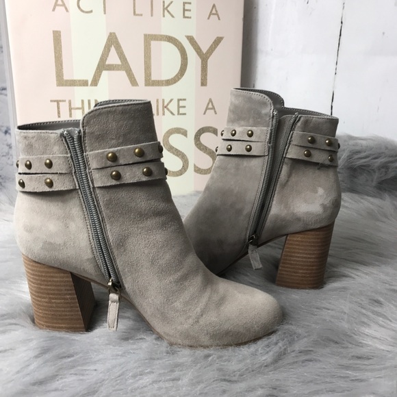 Bp Kolo Flared Gray Stud Booties - Picture 6 of 8